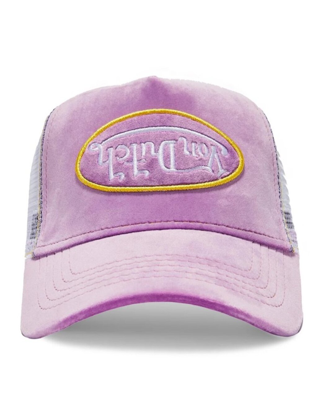BNWT AUTHENTIC UNISEX VON DUTCH PURPLE REVERSE VELVET SNAPBACK TRUCKER HAT OSFM